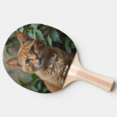 Naar de beste kat-pap ooit aangepaste foto tafeltennisbatje (Zijkant)