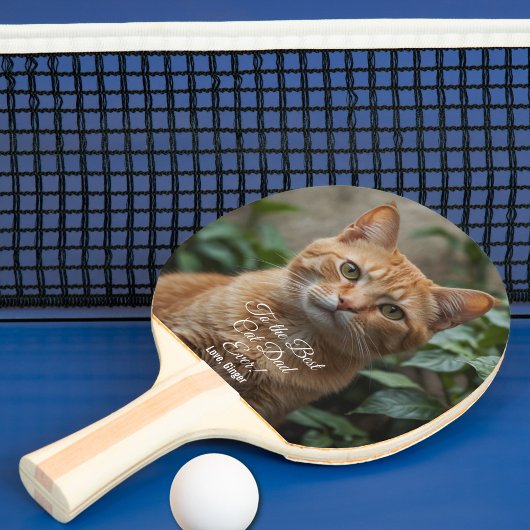 Naar de beste kat-pap ooit aangepaste foto tafeltennisbatje