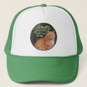 Naar de beste kat-pap ooit aangepaste foto trucker pet (Voorkant)