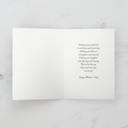 Naar de beste mam op Moederdag Kaart (Binnen)