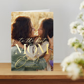 Naar de beste mama ooit script Moederdag foto Folie Wenskaart