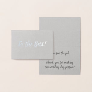 Naar de beste man   Dank u wel Folie Kaarten