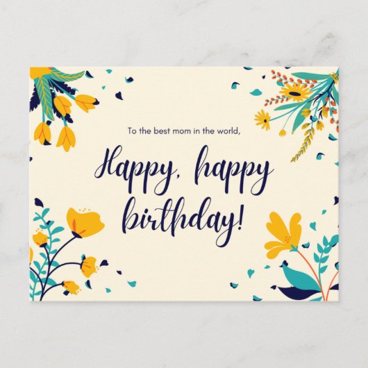 Naar de beste moeder ter wereld, de dag van de geb briefkaart (Voorkant)