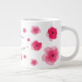Naar de beste schoonmoeder-roze Floral Grote Koffiekop (Rechts)