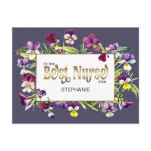 Naar de beste verpleegster ooit. Aangepaste naam