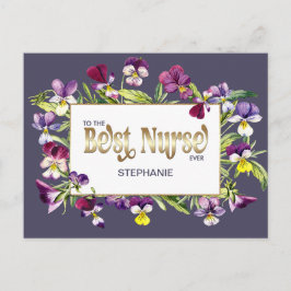 Naar de beste verpleegster ooit. Aangepaste naam Briefkaart