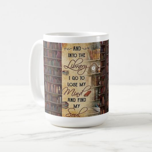 Naar de bibliotheek ga ik koffiemok (Voorkant links)