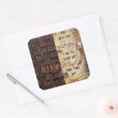 Naar de bibliotheek ga ik vierkante sticker (Envelop)