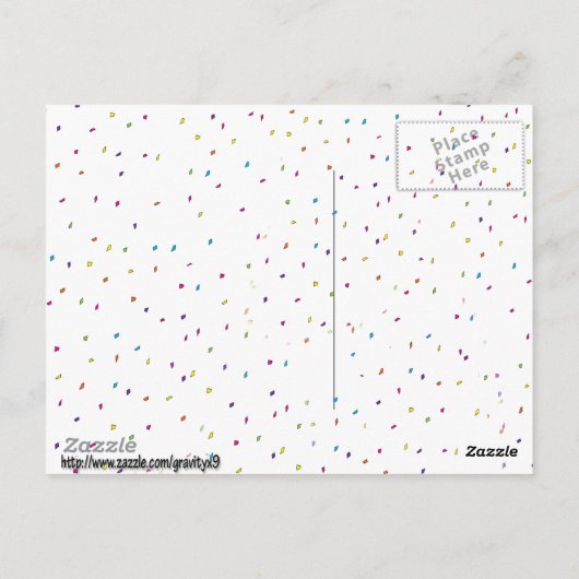 Naar de Birthday Boy! Briefkaart (Achterkant)