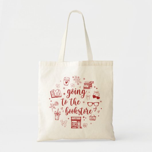 Naar de boekhandel tote bag (Voorkant)
