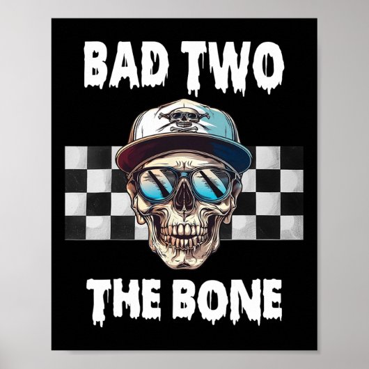 Naar de Bone Birthday Halloween Skeleton Boy Toddl Poster (Voorkant)