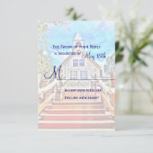 Naar de Chapel Country Wedding RSVP-kaarten RSVP Kaartje (Staand voorkant)