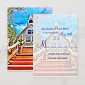 Naar de Chapel Country Wedding RSVP-kaarten RSVP Kaartje (Voorkant / Achterkant)