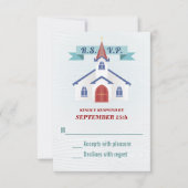 Naar de Chapel Wedding RSVP Kaart (Voorkant)