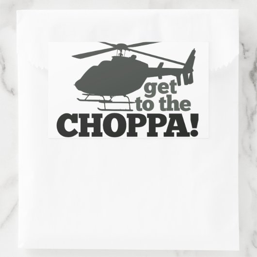 Naar de Choppa Rechthoekige Sticker (Tas)