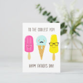 Naar de coolste Pop - Vaderdag Briefkaart (Staand voorkant)