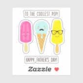 Naar de coolste Pop - Vaderdag Sticker (Vel)