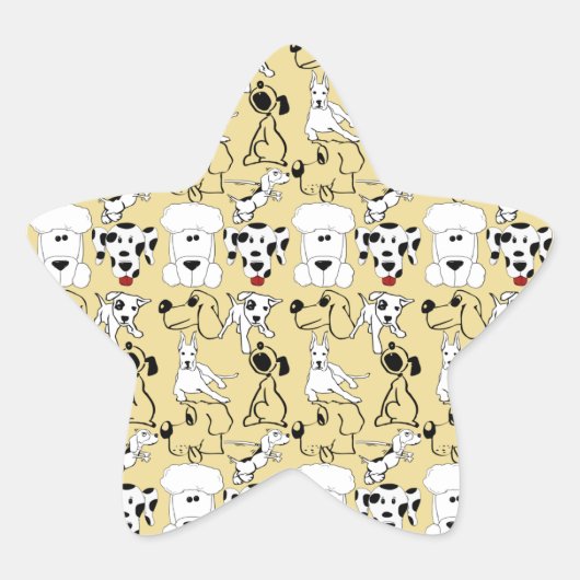 Naar de Dogs Pet Lovers Vet Dog Gifts Ster Sticker (Voorkant)