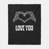 Naar de dood - Skeleton Heart Hands Classic Fleece Deken (Voorkant)