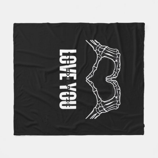 Naar de dood - Skeleton Heart Hands Classic Fleece Deken (Voorkant (Horizontaal))