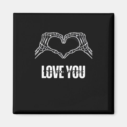 Naar de dood - Skeleton Heart Hands Classic Magneet (Voorkant)