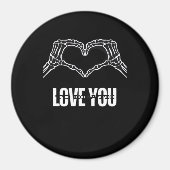 Naar de dood - Skeleton Heart Hands Classic Magneet (Voorkant)