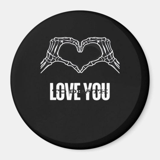 Naar de dood - Skeleton Heart Hands Classic Magneet (Voorkant)