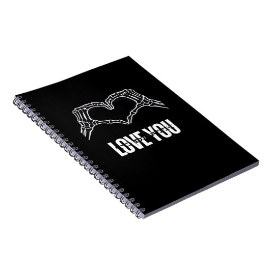 Naar de dood - Skeleton Heart Hands Classic Notitieboek (Rechterzijde)