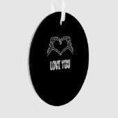 Naar de dood - Skeleton Heart Hands Classic Ornament (voorkant)
