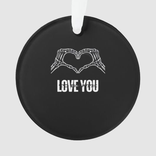 Naar de dood - Skeleton Heart Hands Classic Ornament (voorkant)