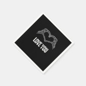 Naar de dood - Skeleton Heart Hands Classic Servet (Hoek)