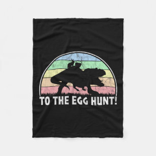 Naar de eierjacht - T-rex Bunny Dinosaurus Pasen Fleece Deken