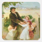 Naar de Fair Vierkante Sticker (Voorkant)