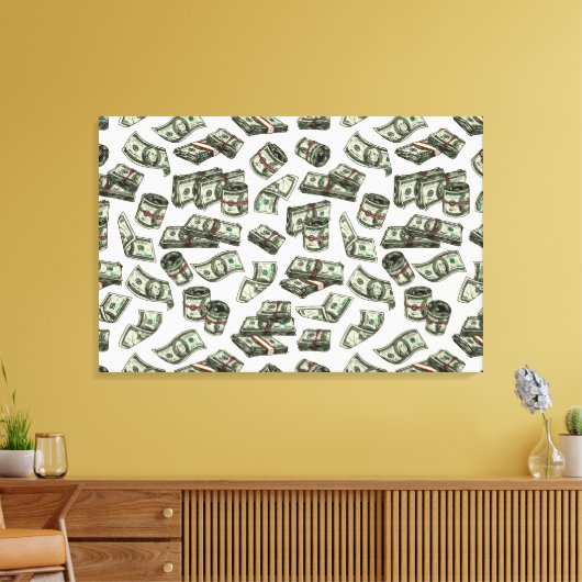 Naar de Geld Canvas Print (Insitu (Woonkamer))