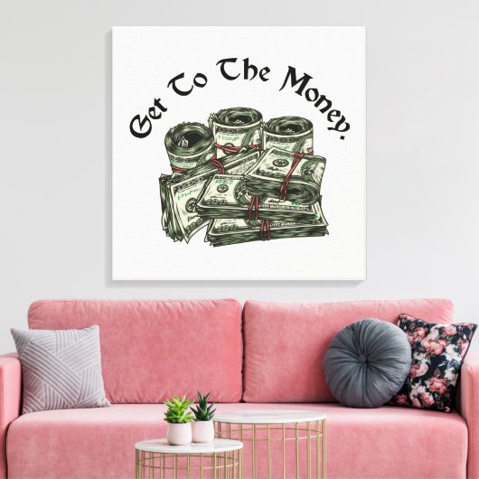 Naar de Geld Canvas Print (Insitu (Woonkamer))