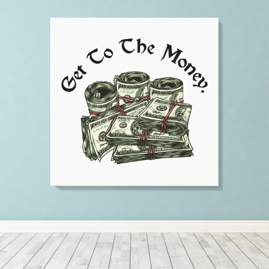Naar de Geld Canvas Print (Insitu (Houten vloer))