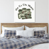Naar de Geld Canvas Print (Insitu (Slaapkamer))