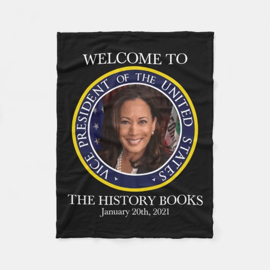 Naar de geschiedenisboeken Kamala Harris 2021 USA  Fleece Deken (Voorkant)