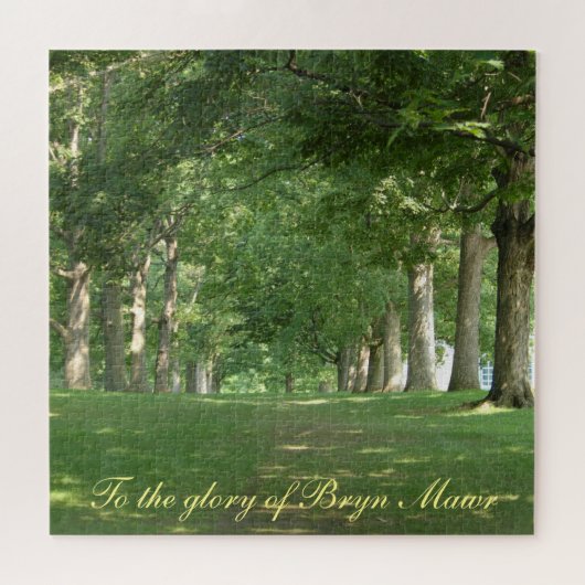 Naar de glorie van Bryn Mawr Senior Row-bomen Legpuzzel (Horizontaal)