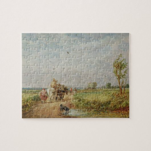 Naar de Hayfield, 1853 (olie op karton) Legpuzzel (Horizontaal)
