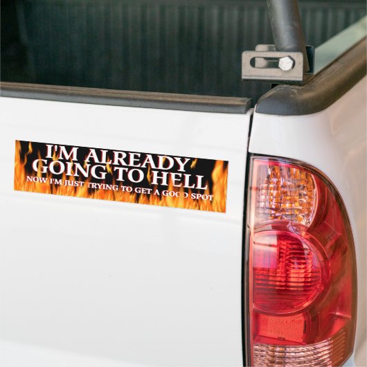 Naar de hel bumpersticker (Op Truck)