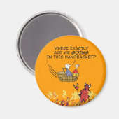 Naar de hel in een handmand magneet (Voorkant / Achterkant)