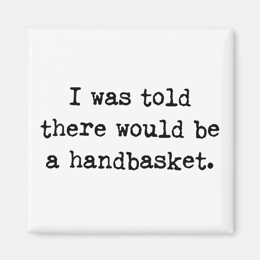 Naar de hel in een handmandje magneet (Voorkant)