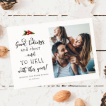 Naar de hel met dit jaar 2021 grappige kerstfoto