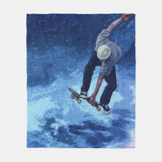 Naar de hemel brengen - Skateboarder Fleece Deken (Voorkant)