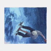 Naar de hemel brengen - Skateboarder Fleece Deken (Voorkant (Horizontaal))
