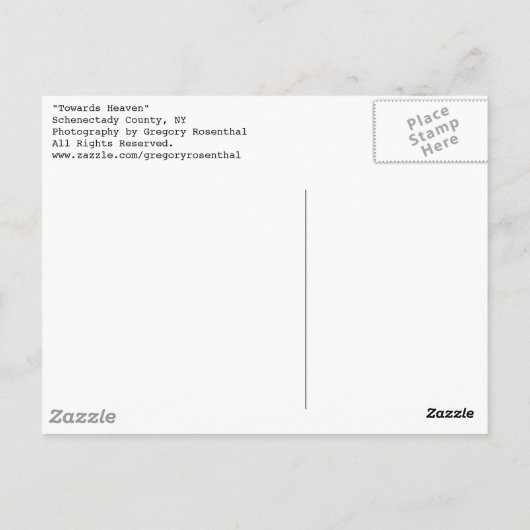 naar de hemel briefkaart (Achterkant)