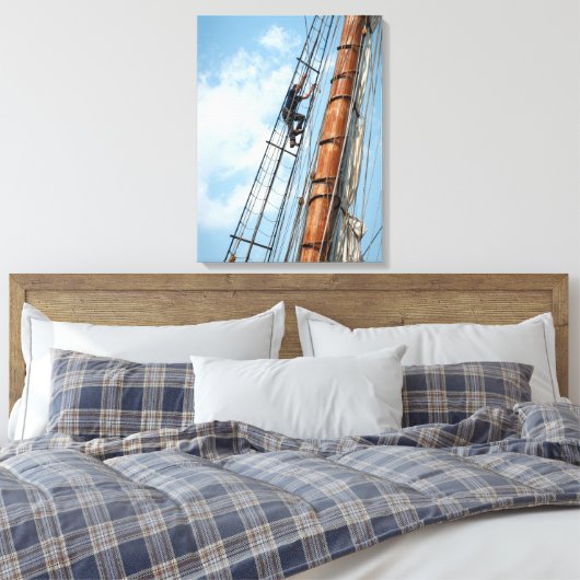 Naar de hemel canvas afdruk (Insitu (Slaapkamer))