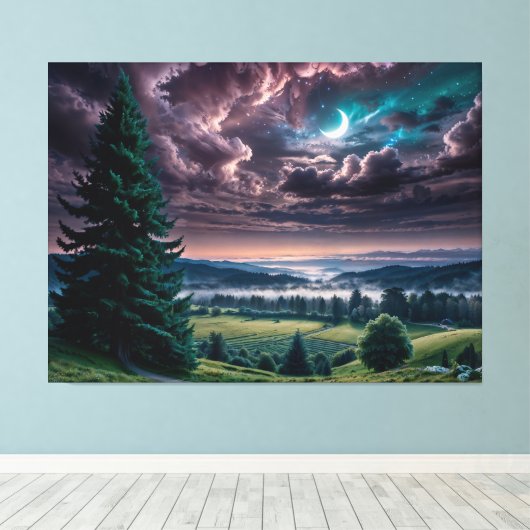 Naar de Horizon Canvas Print (Insitu (Houten vloer))