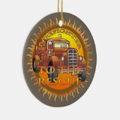 Naar de hulpbrandweerwagen keramisch ornament (Rechts)